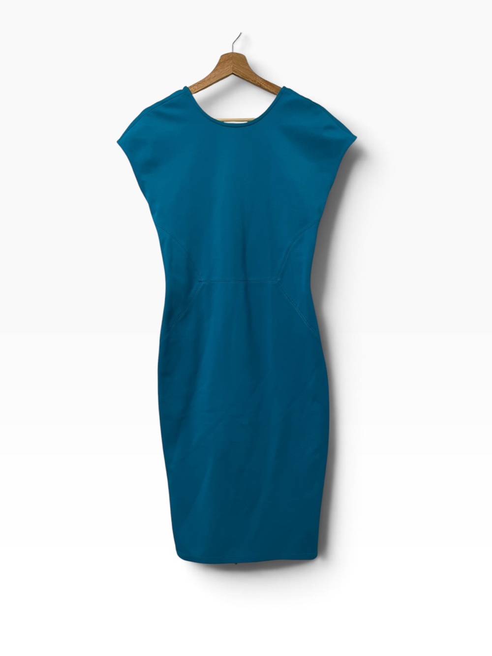 Ali & Jay Wiggle Dress Women’s S Turquoise Blue Stretch Bodycon Cocktail Midi